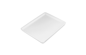 Bandeja Plástica Grande 22 x 17 x 1,5cm Branca | Confort