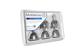 MOLDEIRA ACO INOX PERFURADA KIT C/ 06 BIOART