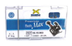 BRÁQUETE ROTH MAX 22 KIT 5X5 COM GANCHO (9°)CP - Ref.10.15.903 - MORELLI