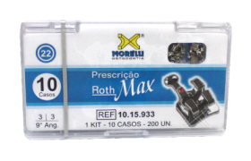 BRÁQUETE ROTH MAX 22 10 KIT 5X5 COM GANCHO (9°) - Ref.10.15.933 - MORELLI