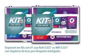 Braquete Metalico Auto Ultrap Roth 22 + Sequência De Arcos 10.46.2800 - Orthometric