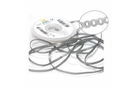 Elástico Corrente Curto Prateado Ref.60.05.117 - Morelli