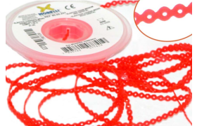 ELÁSTICO CORRENTE MÉDIO VERMELHO CRISTAL - Ref.60.05.251 - MORELLI