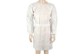 Avental Descartável Tnt ML Punho Elástico Gr40 C/ Tiras Branco - Protclear