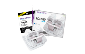 Bráquete Cerâmico Autoligado Iceram SLB MBT 022 Kit + Sequência De Arcos Estéticos - Orthometric