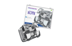 Bráquete Metálico Premium Elite MBT 22 com 10 Casos - Orthometric