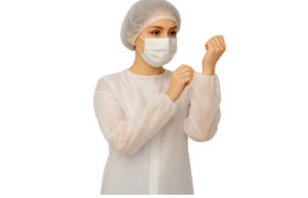 Avental Descartável. Tnt Ml Punho Elástico Gr20 C/ Tiras - Fava