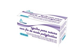 Fio de Sutura Agulhado Absorvível Ácido Poliglicólico 6.0 com 12 - Technew