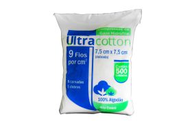 COMPRESSA DE GAZE 09 FIOS 7,5CM X 7,5CM - ULTRACOTTON
