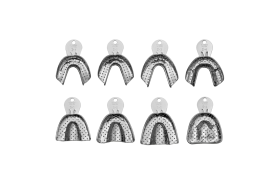 Moldeira Inox Perfurada 8 Unidades - Tecnodent