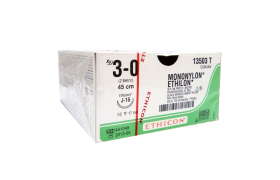 FIO AGULHADO MONONYLON 3.0 1/2 1,7CM - ETHICON
