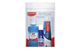 Kit para Viagem - Escova Dental - Creme Dental - Fio Dental e Antisséptico - Powerdent