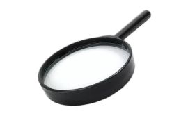 Lupa de mão 75mm - Lente de vidro - Onyx