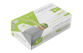 Luva de Látex M Verde - Sem pó Com hidratante - Unigloves