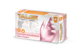 Luva Nitrilo Rosa M - Talge 