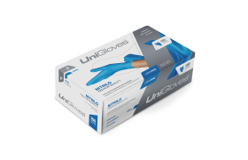 Luva de Nitrilo Sem Pó Blue/Azul - Unigloves