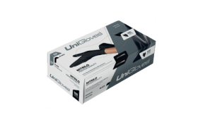 Luva de Nitrilo Sem Pó Black/Preta - Unigloves