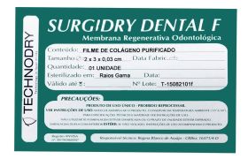 Membrana/Filme Regenerativa Odontológica - 2 x 3x 0,3cm - Surgidry Dental F