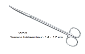 TESOURA METZEMBAUN 15CM CURVA - GOLGRAN