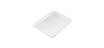 Bandeja Plástica Grande 22 x 17 x 1,5cm Branca | Confort