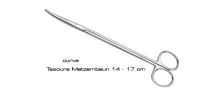 Tesoura Metzembaun 15cm Curva - Golgran